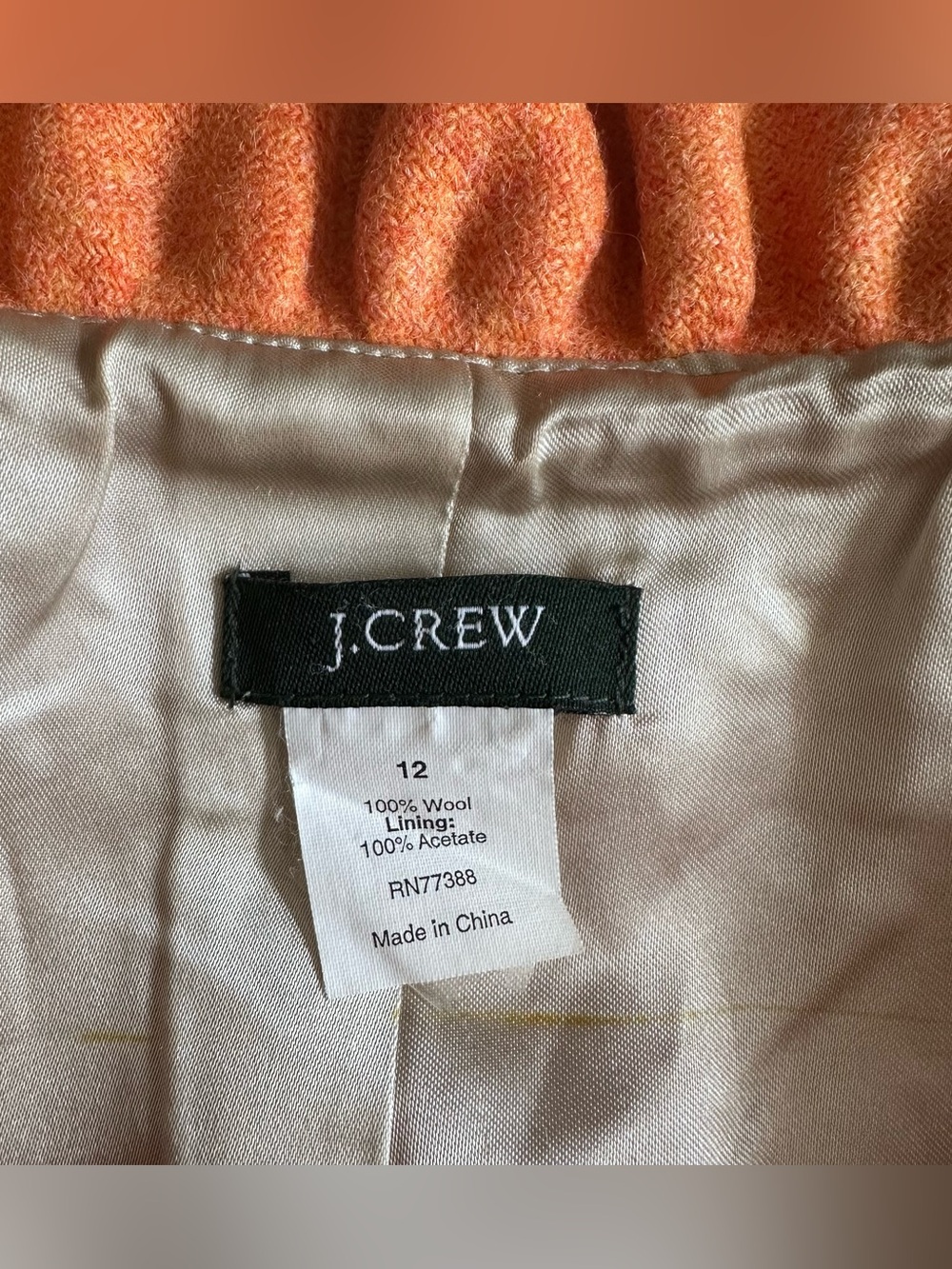 J Crew Herringbone Fiona Blazer Wool Jacket Size 12 - Picture 3 of 5